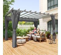 Alfresco 3.6 x 3m Retractable Pergola, Grey