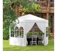 Outsunny 3.9m Outdoor Gazebo Canopy Party Tent with 6 Removable Side Walls