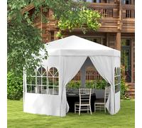 Outsunny 3.9m Outdoor Gazebo Canopy Party Tent with 6 Removable Side Walls