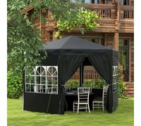Outsunny 3.9m Outdoor Gazebo Canopy Party Tent with 6 Removable Side Walls - 3.85L x 3.32W x 2.5Hm