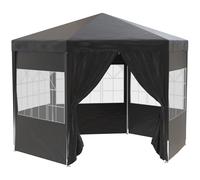 Outsunny 3.9m Outdoor Gazebo Canopy Party Tent with 6 Removable Side Walls