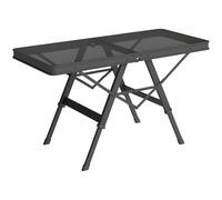 Outsunny 3 ft Folding Camping Table w/ Adjustable Heights & Mesh Desktop, Black