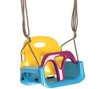 Outsunny 3 in 1 Detachable Kids Swing Seat with Seatbelt, Adjustable Rope for Indoor, Outdoor, Light Blue