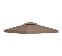 Outsunny 3(M) 2 Tier Garden Gazebo Top Cover Replacement Canopy Roof In Bronze Bronze