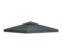 Outsunny 3(m) 2 Tier Gazebo Top Cover Replacement Canopy Roof Charcoal Grey