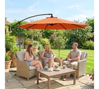 Outsunny 3 m Cantilever Parasol, Offset Outdoor Umbrella with Crank Handle