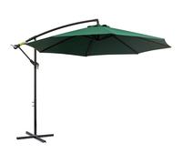2.7m Garden Banana Parasol Cantilever Umbrella with Crank Green