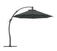 Outsunny 3(m) Garden Cantilever Parasol, Round Overhanging Umbrella with Crank Handle, Cross Base, Aluminium Frame and 360 Rotation, Banana Patio Umbrella for Outdoor Sun Shade, Grey Grey