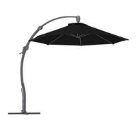 (Black) Outsunny 3(m) Garden Cantilever Parasol with Crank Aluminium Frame