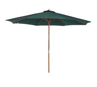 Outsunny 3m Pulley Operated Parasol w/ 8 Ribs - Dark Green, Green