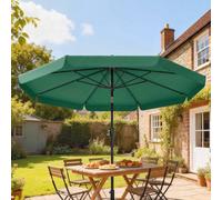Outsunny 3 M Garden Parasol With Tilt & Crank, Upf30+ Outdoor Table Umbrella
