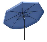 Outsunny 3 m Garden Parasol with Tilt Mechanism & Crank Handle, UPF 30+ Patio Umbrella Outdoor Table Umbrella with Vent for Market Terrace, Dark Blue
