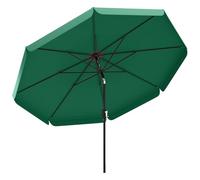 Outsunny 3 m Garden Parasol with Tilt Mechanism & Crank Handle, UPF 30+ Patio Umbrella Outdoor Table Umbrella with Vent for Market Terrace, Green