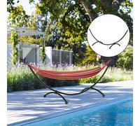 Outsunny 3M Metal Hammock Stand Frame Replacement Garden Outdoor Patio - Black, Black