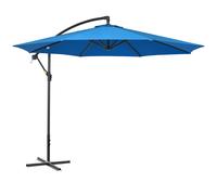 Outsunny 3(m) Offset Cantilever Parasol, with Cross Base - Blue