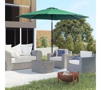 Outsunny Patio Umbrella Outdoor Sunshade Canopy With Tilt And Crank - Green, Green