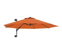 OUTSUNNY Outdoor Parasol Umbrella with Vent, Rotate, Wall Mounted, 8 Ribs in Orange Outsunny Orange