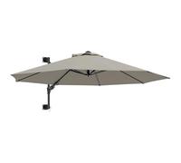 Sun Parasol with Vent, Wall Umbrella for Patio, Garden, Pool Outsunny Light Grey One Size