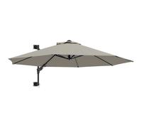 Outsunny Sun Parasol with Vent, Wall Umbrella for Patio, Garden, Pool, Grey, Grey