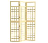 Outsunny 3-Panel Garden Privacy Screen, 120 x 170 cm, Natural Wood Finish