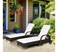 Outsunny Sun Loungers | 3-Piece Sun Lounger Set