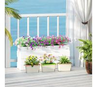 Outsunny 3 Pcs Self Watering Plant Pots w/ Visual Water Level Window