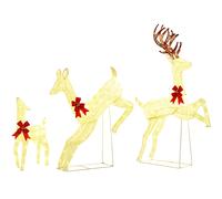 Outsunny 3-Piece 300 LED Light Lighted Christmas Reindeer Family Decoration | TJ Hughes
