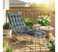 Outsunny 3 Piece Bistro Set, Outdoor Table and Chair Set with Footstool - Dark Grey - 3 - bistro set