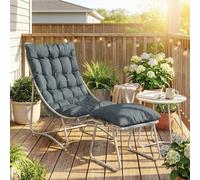 Outsunny 3 Piece Bistro Set, Outdoor Table and Chair Set with Footstool - Dark Grey - 3 - bistro set