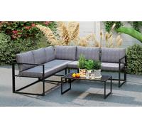 Outsunny 3 Piece L Shaped Garden Furniture Set with Cushions