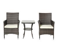 Outsunny 3 Piece Rattan Bistro Set
