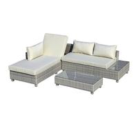 Outsunny 3 Pieces Outdoor Pe Rattan Sofa Set