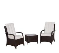 Outsunny 3 Pieces Outdoor Rattan Bistro Set