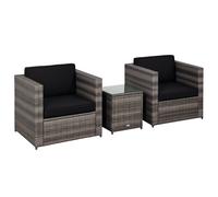 Alfresco Rattan Bistro Furniture Set, Brown