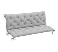 Outsunny 3 Seater Garden Bench Cushion Outdoor Seat Pad W/ Ties Light Grey