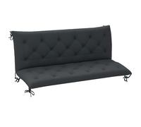 Outsunny 3 Seater Bench Pad with Back and Ties 98 x 150 cm Black