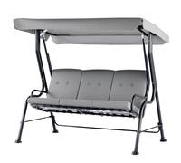 Outsunny 3-Seater Garden Swing Chair, Outdoor Swing Seat with Adjustable Waterproof Canopy and Removable Cushion, for Patio, Porch, 270KG Loadable, 200 x 120 x 170 cm, Dark Grey