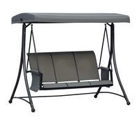 OutSunny Swing Steel, Aluminum, PL (Polyester), Texteline Charcoal grey 1,280 x 1,960 x 1,720 mm