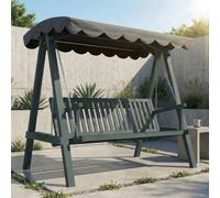 OUTSUNNY 3 Seater Garden Swing Seat with Canopy, Grey Outsunny Grey 3 Seater