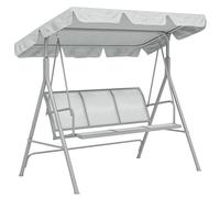 Outsunny 3 Seater Swing Chair Garden Swing Seat Tilting Canopy Light Grey