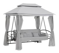 Outsunny 3 Seater Swing Chair Hammock Gazebo Patio Bench Outdoor