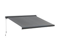 Outsunny Cassette Electric Manual Awning Door Window Retractable Canopy w/Remote