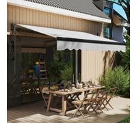 Outsunny 3 X 2.5M Electric Retractable Awning W/ Aluminium Frame Light Grey