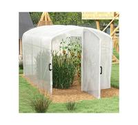 Outsunny 3 x 2 x 2m Polytunnel Greenhouse with Door, Galvanised Steel Frame