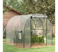 Outsunny Polytunnel Greenhouse With Clear Cover, Walk-In Grow House, 3 X 2 X 2M Clear