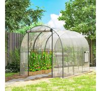 Outsunny Polytunnel Greenhouse With Clear Cover, Walk-In Grow House, 3 X 2 X 2M Clear
