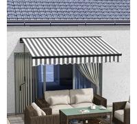 Outsunny 3 X 2M Electric Retractable Awning, Aluminium Frame, Grey & White
