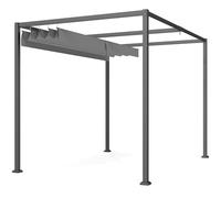 Outsunny 3 x 2m Metal Outdoor Pergola with Retractable Roof Grey