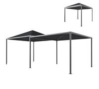 Outsunny 3 x 3 (m) Garden Gazebo Canopy with Extendable Awning and Wheels
