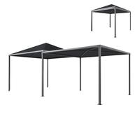 Outsunny 3 x 3 or 3x 6m Garden Gazebo with Extendable Awning and Wheels, UPF30+ Outdoor Metal Gazebo Canopy Shelter for BBQ, Event, Party Grey